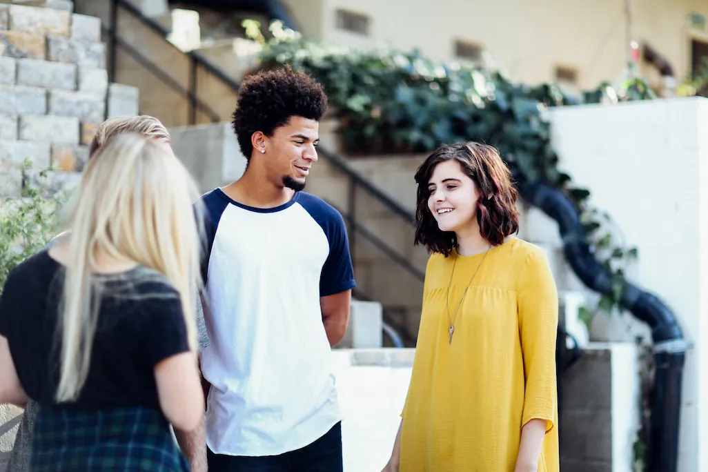 Three People Talking